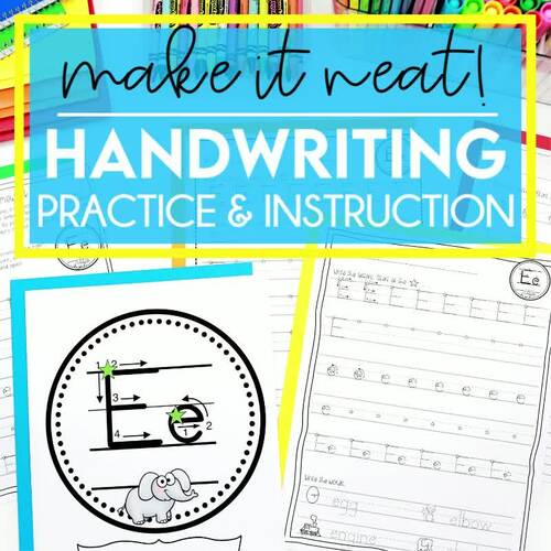 Handwriting - Make It Neat! Handwriting Practice, Instruction, and